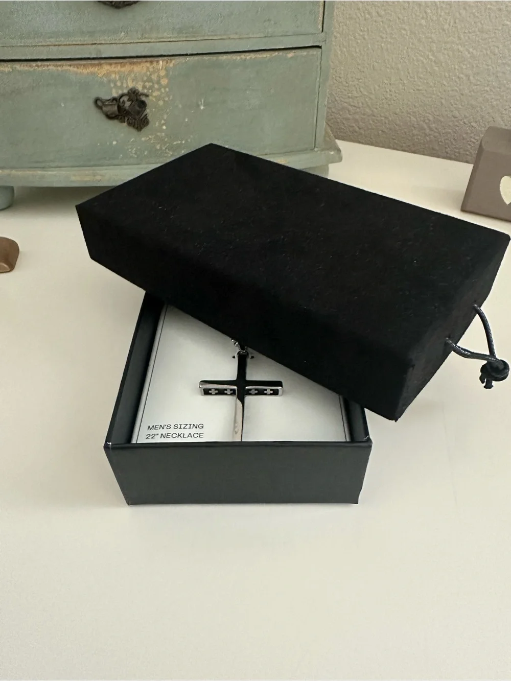 Stainless Steel Men's Cross Pendant Necklace - Silver
